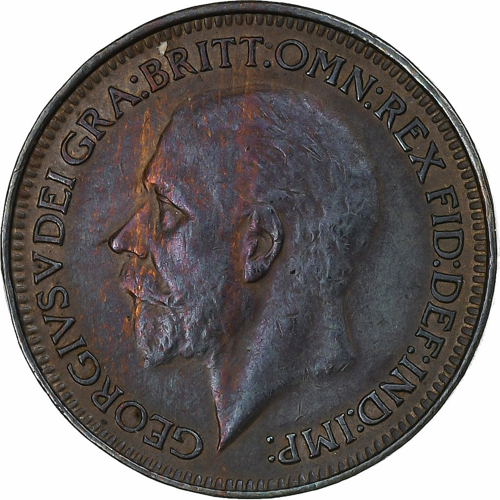 United Kingdom, George V, Farthing, 1928, London, Bronze, AU(55-58), Spink:4061