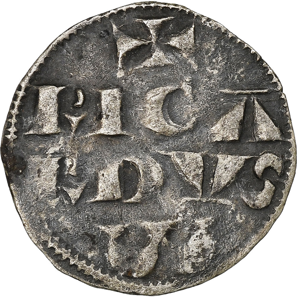 Duchy of Aquitaine, Richard Cœur de Lion, Denier, 1169-1189, Vellón, MBC