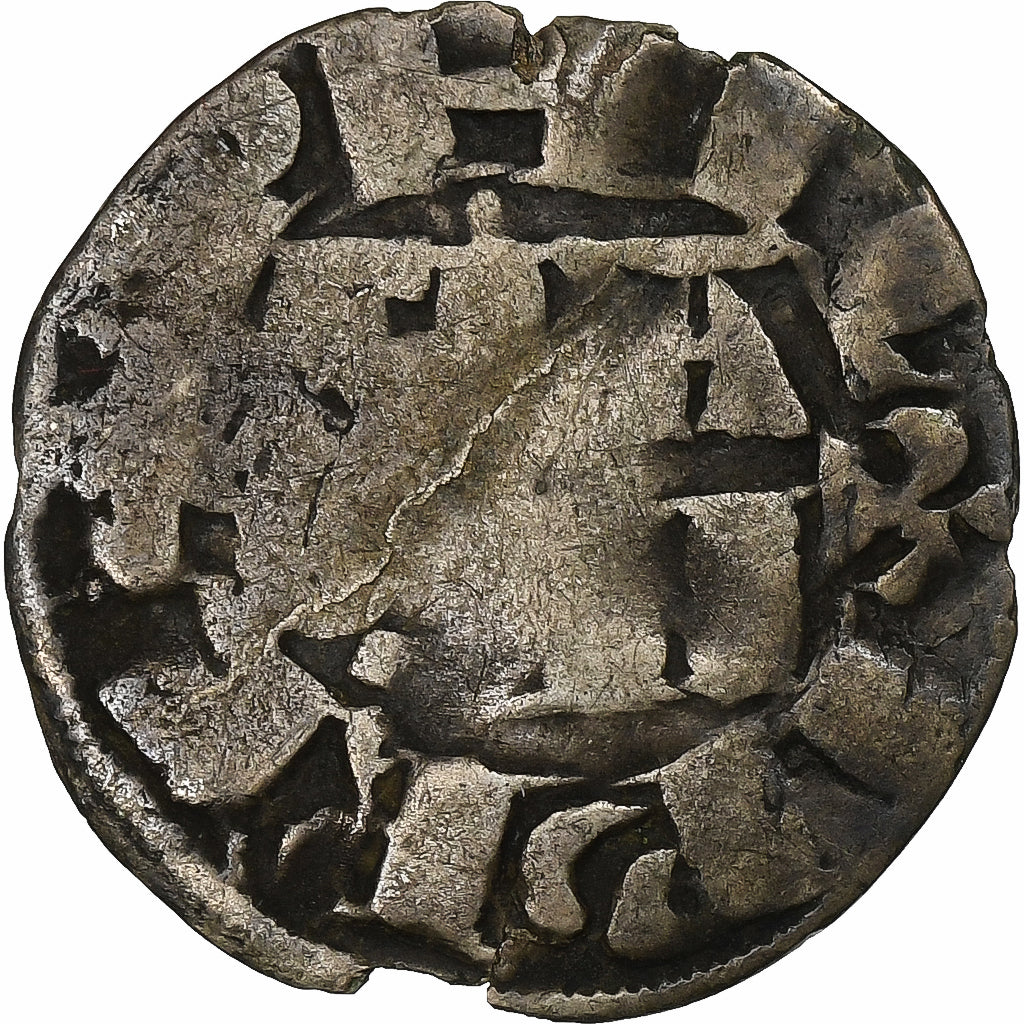 France, Philippe II Auguste, Denier Parisis, 1180-1223, Arras, Billon