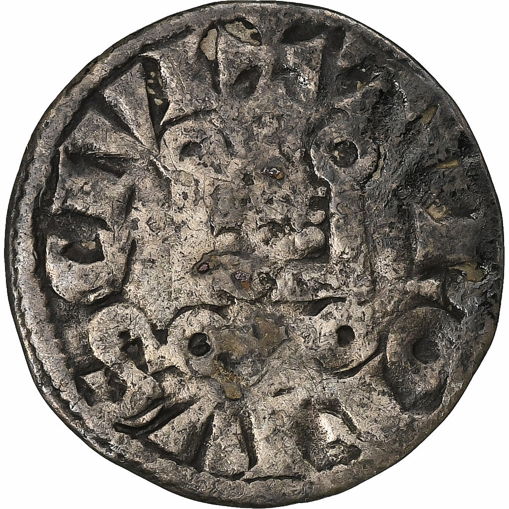 Francja, Louis VIII-IX, Denier Tournois, 1223-1244, Bilon, VF(20-25)