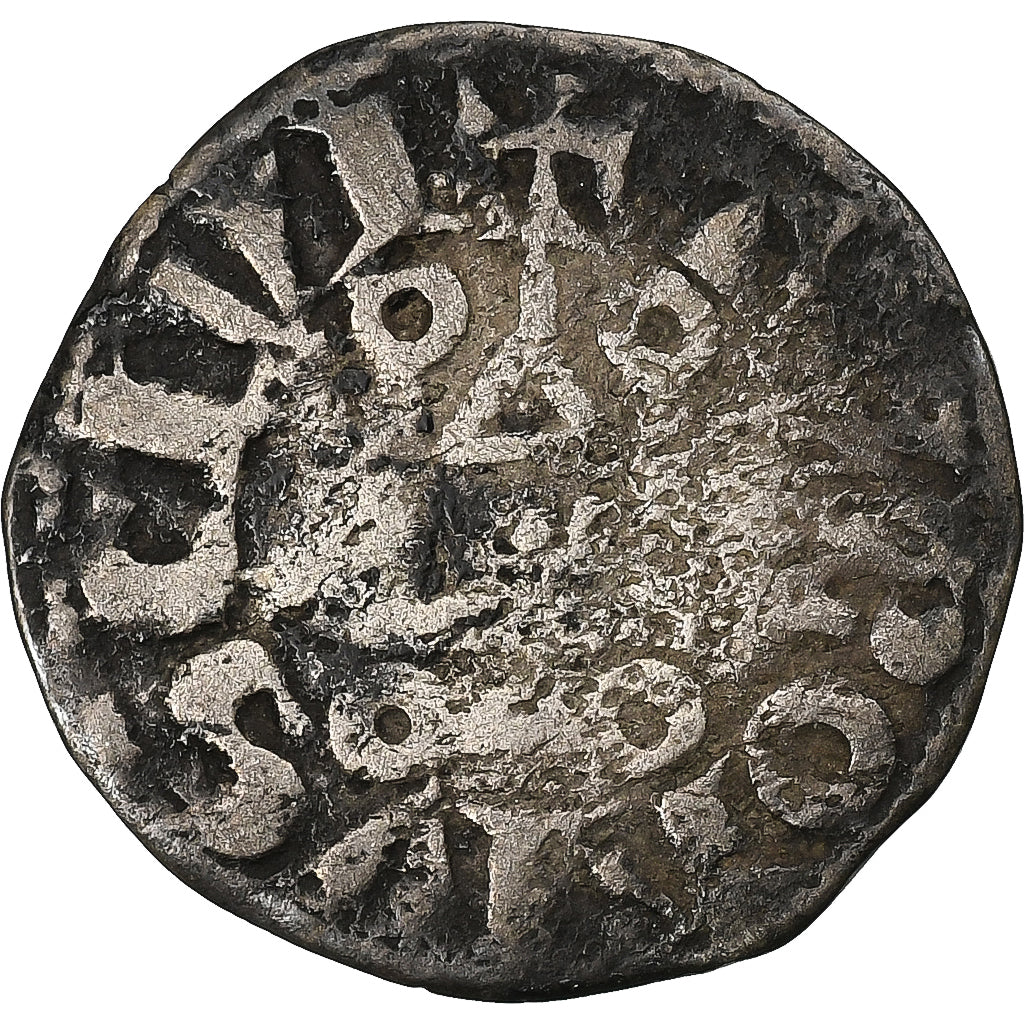 Francja, Louis VIII-IX, Denier Tournois, 1223-1244, Bilon, VF(20-25)