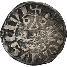 Francja, Louis VIII-IX, Denier Tournois, 1223-1244, Bilon, VF(20-25)