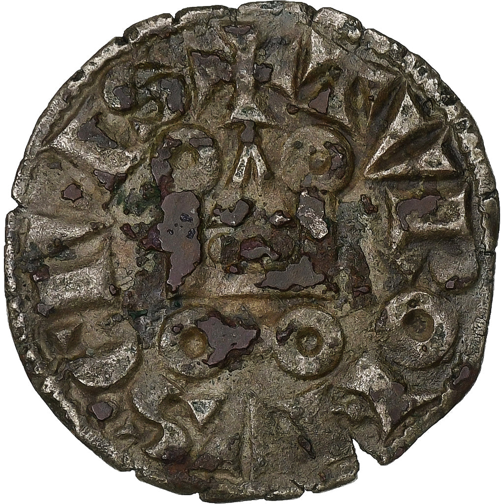 Francja, Louis IX, Denier Tournois, 1245-1270, Bilon, VF(20-25), Duplessy:193