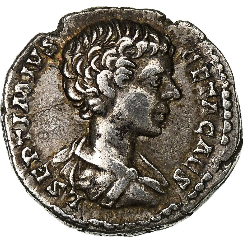 Geta, Denarius, 198-200, Rome, Silver, AU(50-53), RIC:3