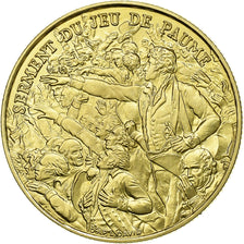 França, medalha, Serment du Jeu de Paume, 1989, Monnaie de Paris, Dourado