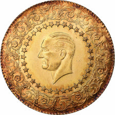 Turquie, Mustafa Kemal Atatürk, 100 Kurush, 1964, Or, SUP, KM:872