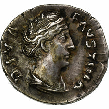 Diva Faustina I, Denarius, 141 BC, Rome, Silver, AU(50-53), RIC:362