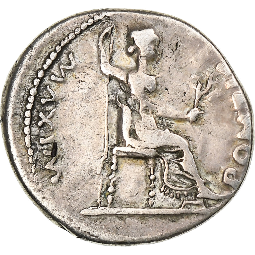 Tiberius, Denarius, 14-37, Lugdunum, Silver, VF(30-35), RIC:30