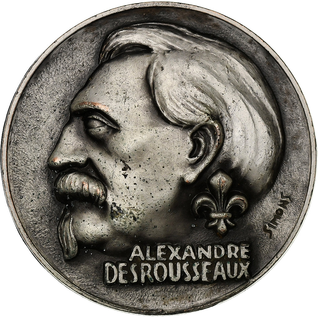 Frankrijk, Medaille, Alexandre Desrousseaux, P'tit Quinquin, Lille, Silvered