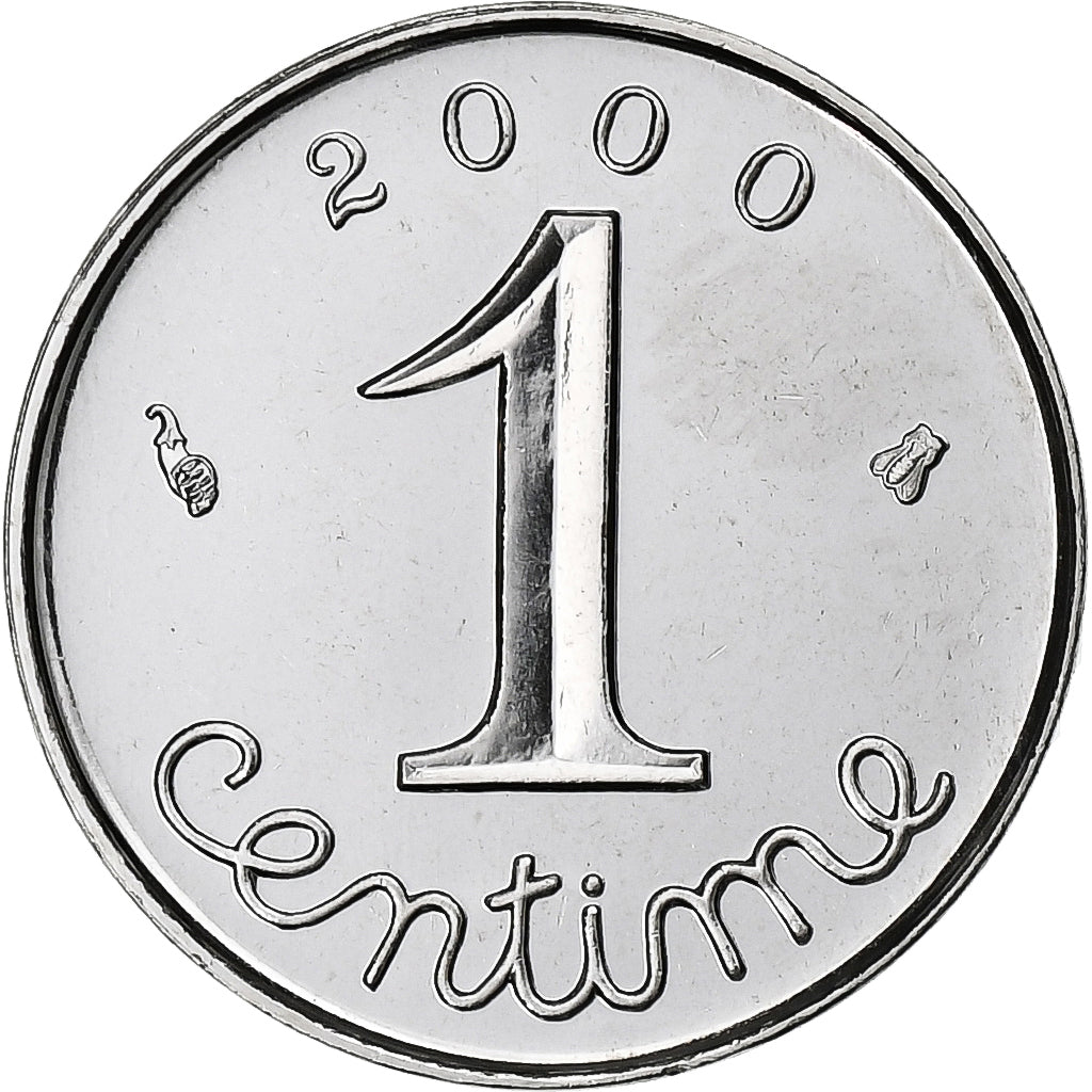 France, Centime, Épi, 2000, Monnaie de Paris, BU, Nickel, FDC, Gadoury:91