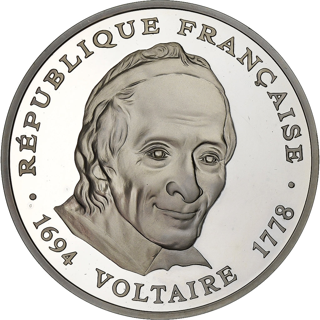 Francia, 100 Francs, Voltaire, 1994, Monnaie de Paris, FS, Argento, FDC