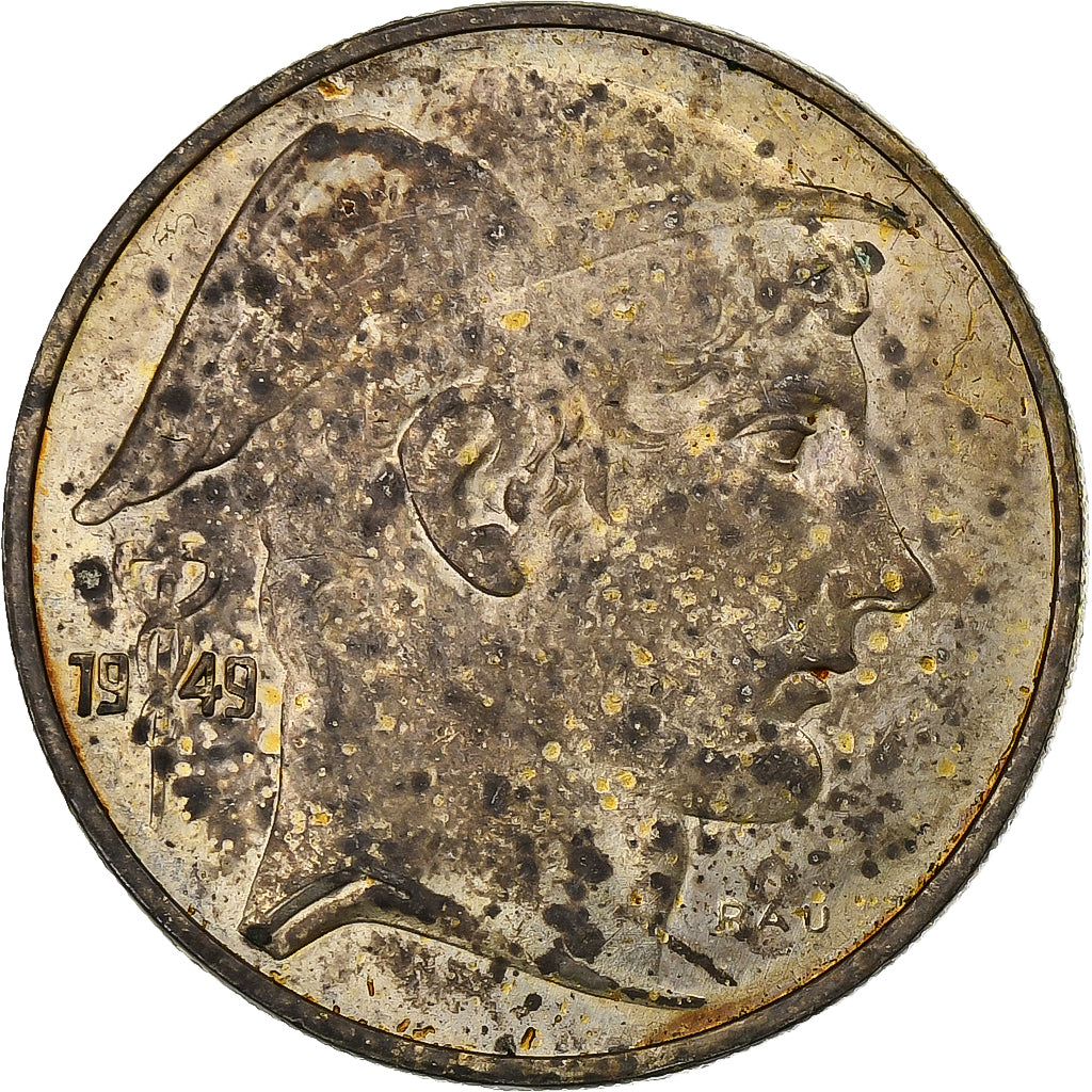 Belgio, Régence Prince Charles, 20 Francs, Mercure, 1949, Brussels, Argento