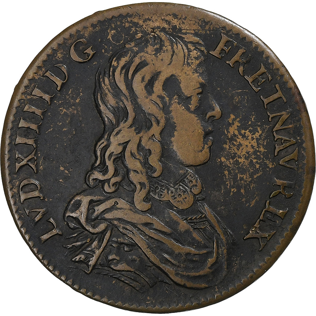 Francia, zeton, Louis XIV, Trésorerie générale des Domaines de France, 1654
