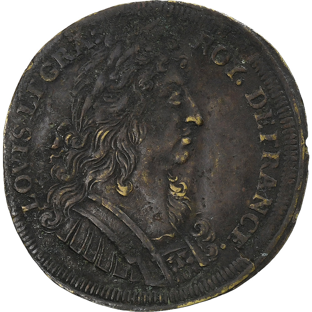 Allemagne, Nuremberg token, Louis XIV, 1680 ?, Nuremberg, Laiton, TTB+