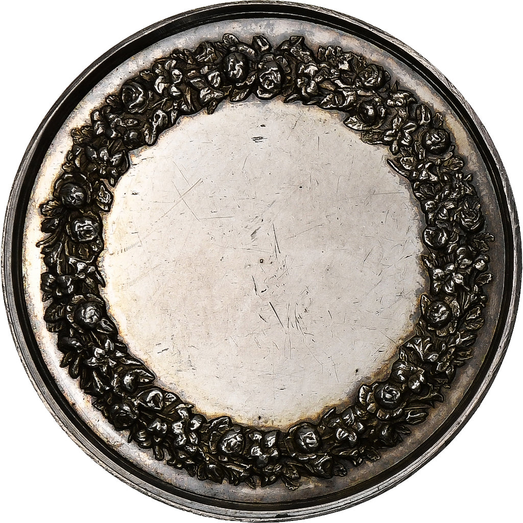 França, Médaille de mariage, Mariage, Fidélité Bonheur, Prata, AU(55-58)