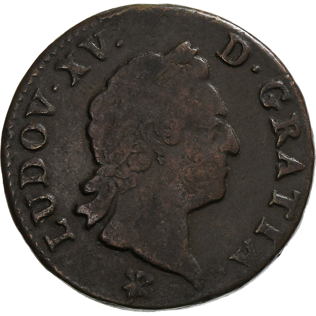 France, Louis XVI, Sol à la vieille tête, 1770, Reims, Copper, VF(30-35)