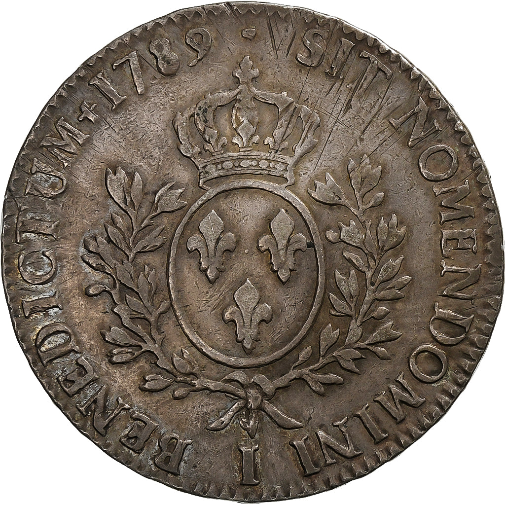 France, Louis XVI, Ecu aux branches d'olivier, 1789, Limoges, Silver, EF(40-45)