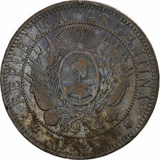 Argentine, 2 Centavos, 1885, Bronze, TTB, KM:33