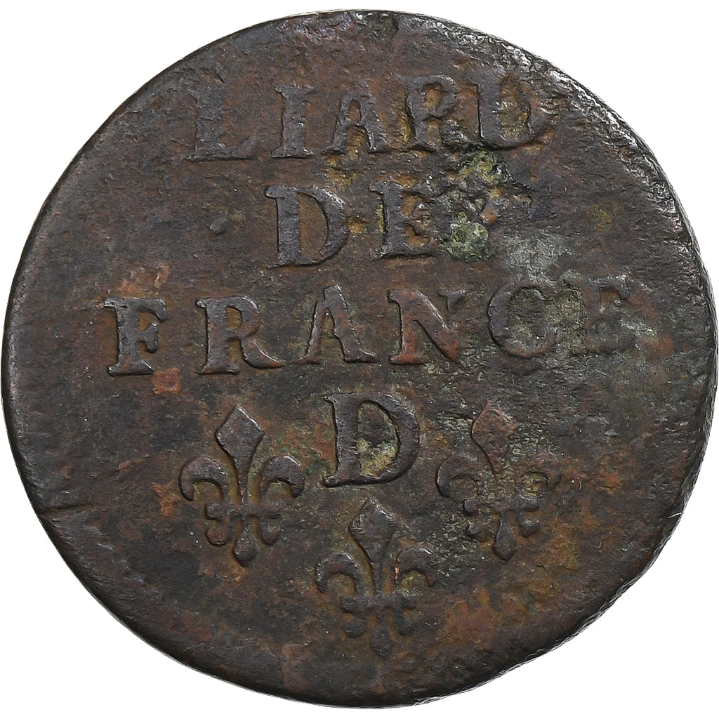 Francia, Louis XIV, Liard, 1655, Vimy, Rame, B+, Gadoury:80
