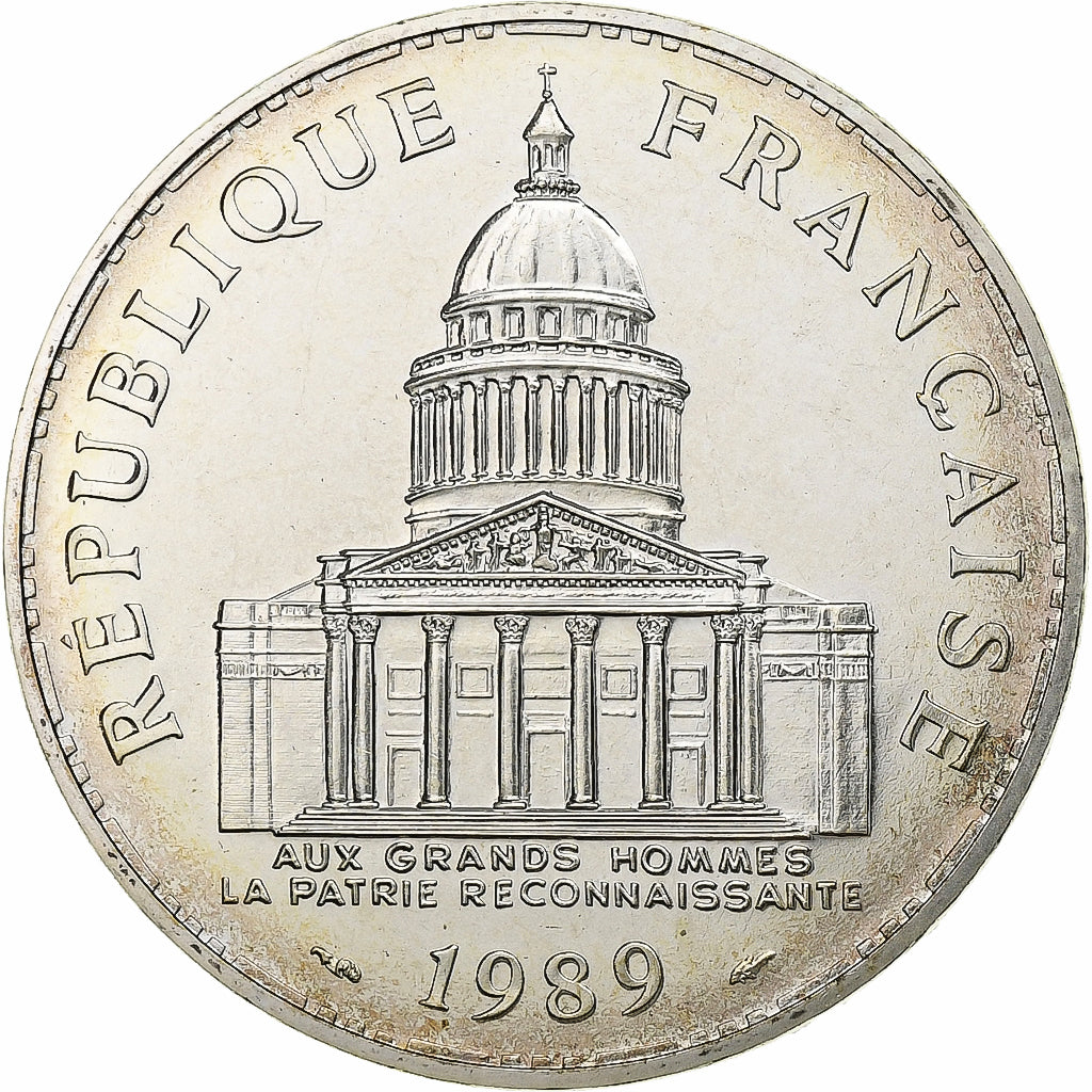 France, 100 Francs, Panthéon, 1989, Monnaie de Paris, BU, Silver, MS(65-70)