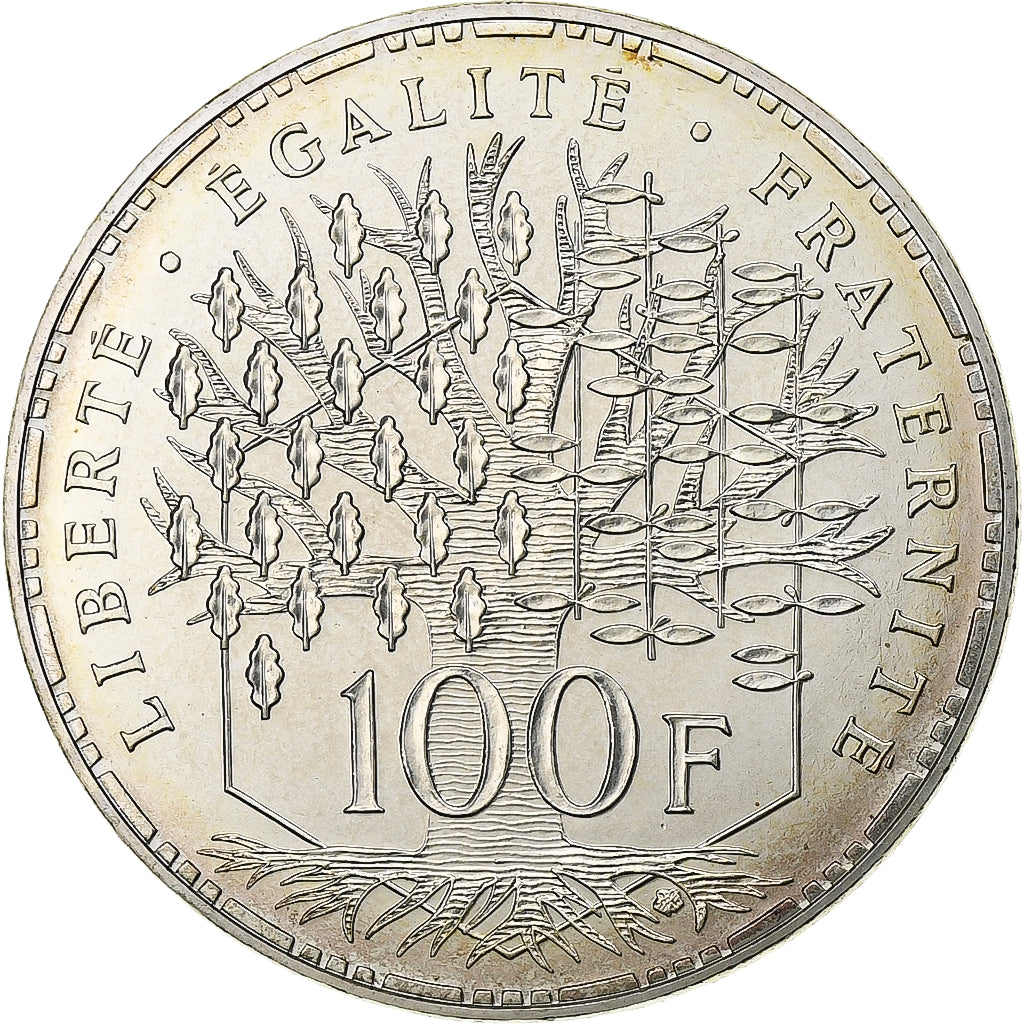 France, 100 Francs, Panthéon, 1989, Monnaie de Paris, BU, Silver, MS(65-70)