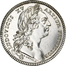 France, Token, Louis XV, Etats de Bretagne, 1756, Silver, Duvivier, Restrike