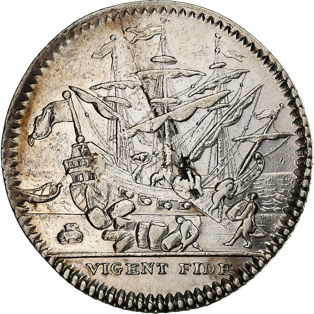 France, Token, Louis XV, Chambre de Commerce de Bayonne, Silver, Restrike