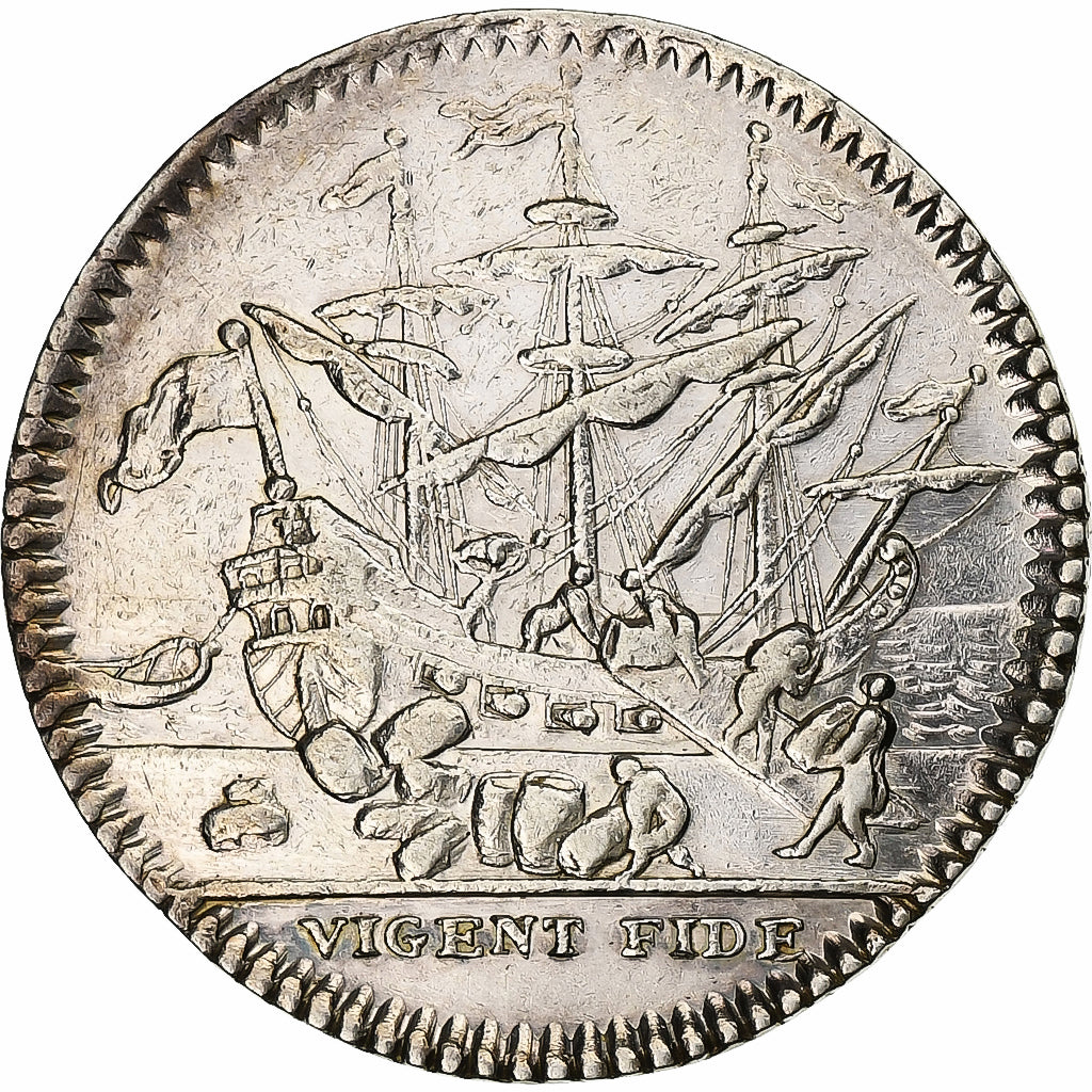 Francia, zeton, Louis XV, Chambre de Commerce de Bayonne, Plata, Restrike, MBC+