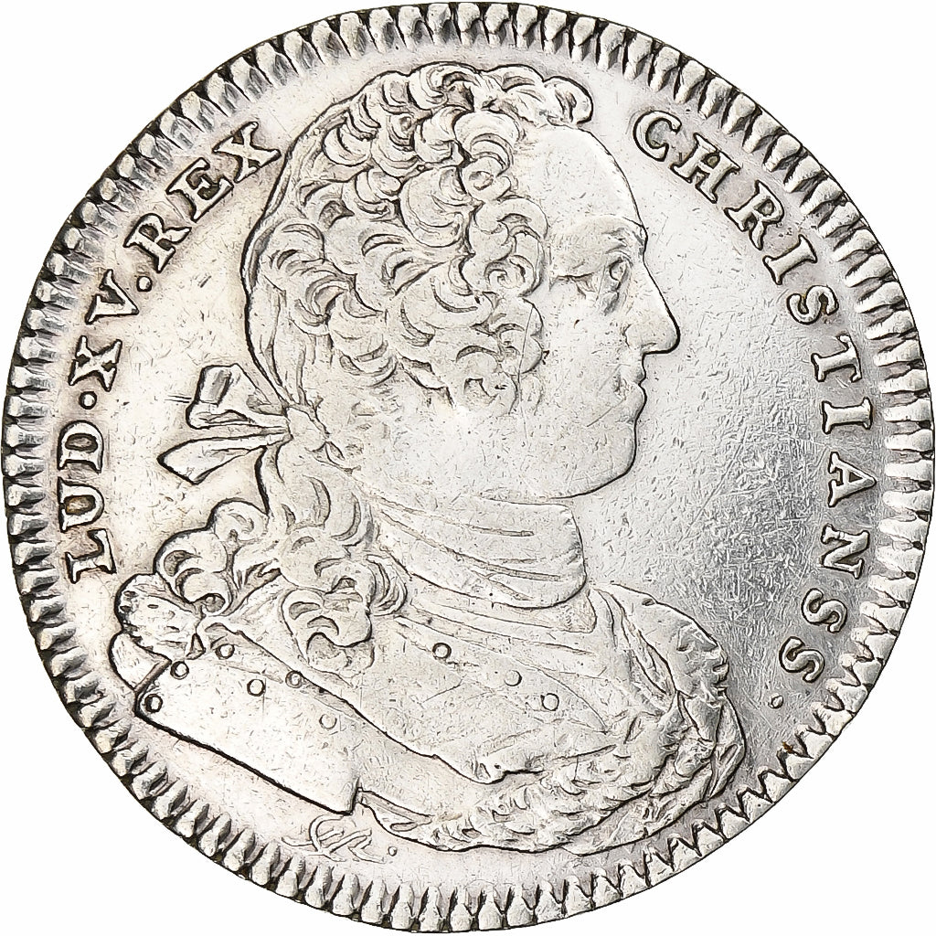 França, Token, Luís XV, Extraordinaire des Guerres, 1734, Prata, Nova