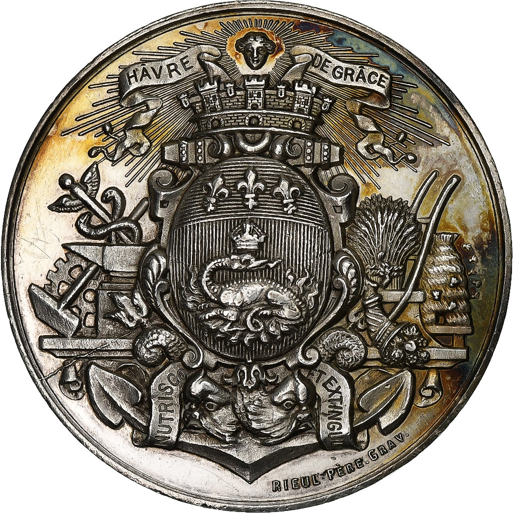 Francia, medaglia, caisse d'Epargne du Havre, 1822, Argento, Rieul, SPL-