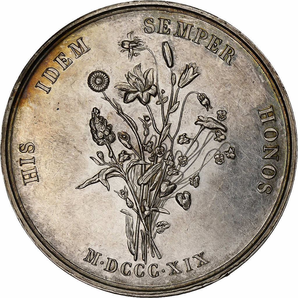 France, Médaille, Languedoc, Jeux Floraux de Toulouse, 1819, Argent, SUP