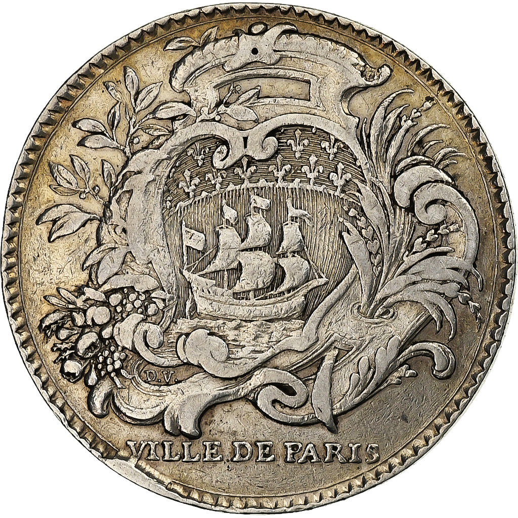 France, Token, Félix Aubery de Vatan, 1740, Silver, VF(30-35)