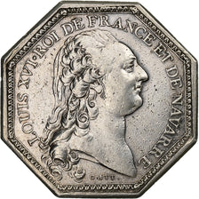 Francia, zeton, Louis XVI, Trésorerie Générale de la Maison, Plata, Gatteaux