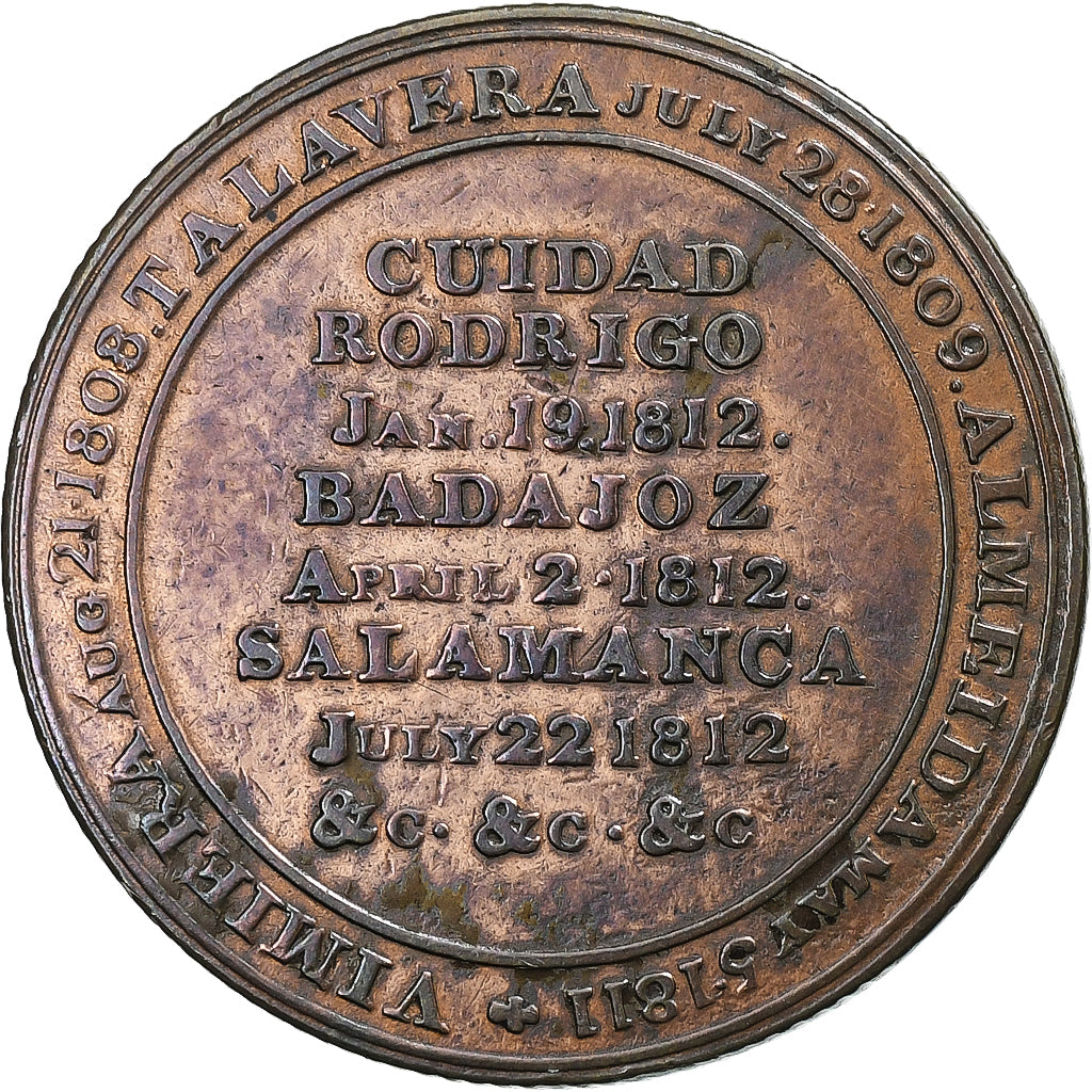 Canada, Halfpenny Token, Wellington's victory at Salamanca, 1812, Copper