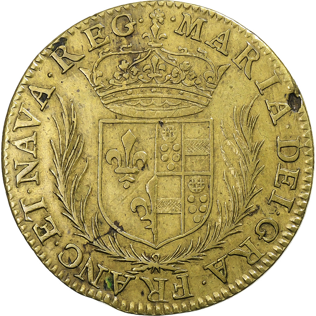 França, Token, Marie de Médicis, 1608, Latão, EF(40-45)