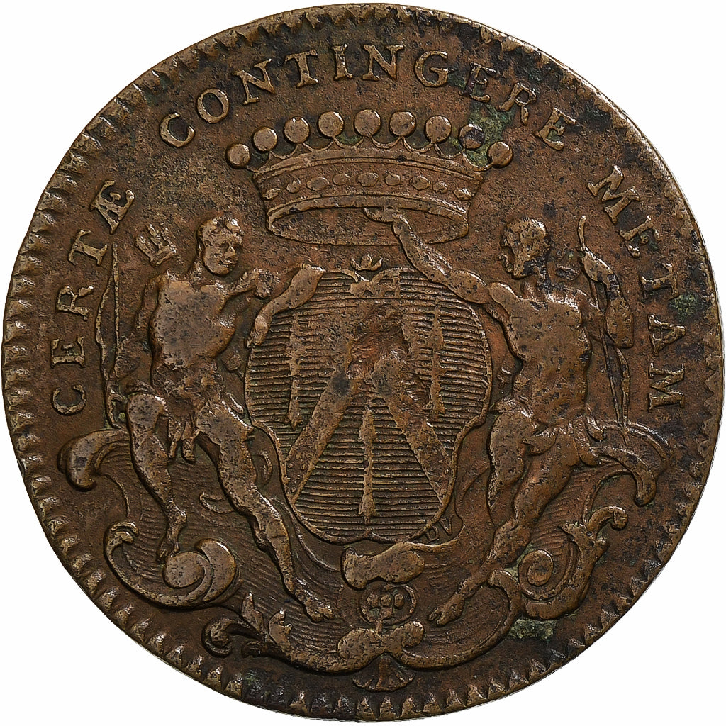 Francia, zeton, Maires de Dijon, Jean-Pierre Burteur, 1745, Cobre, BC+
