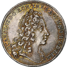 Holy Roman Empire, Token, Charles VI, Coronation, 1711, Silver, AU(55-58)
