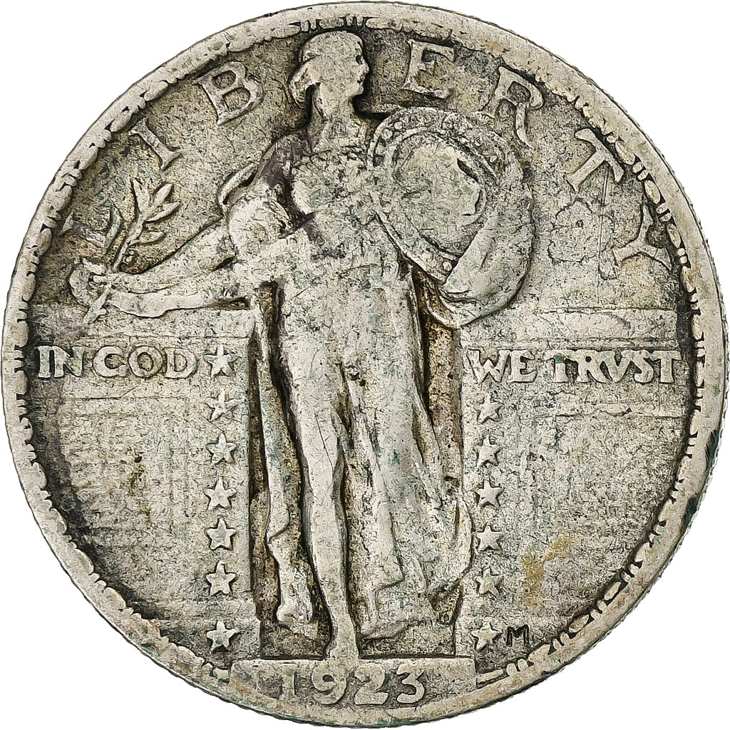 USA, Quarter, Standing Liberty, 1923, Philadelphia, Srebro, VF(20-25), KM:145