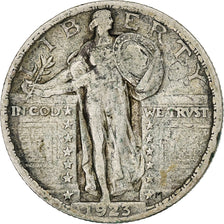 United States, Quarter, Standing Liberty, 1923, Philadelphia, Silver, VF(20-25)