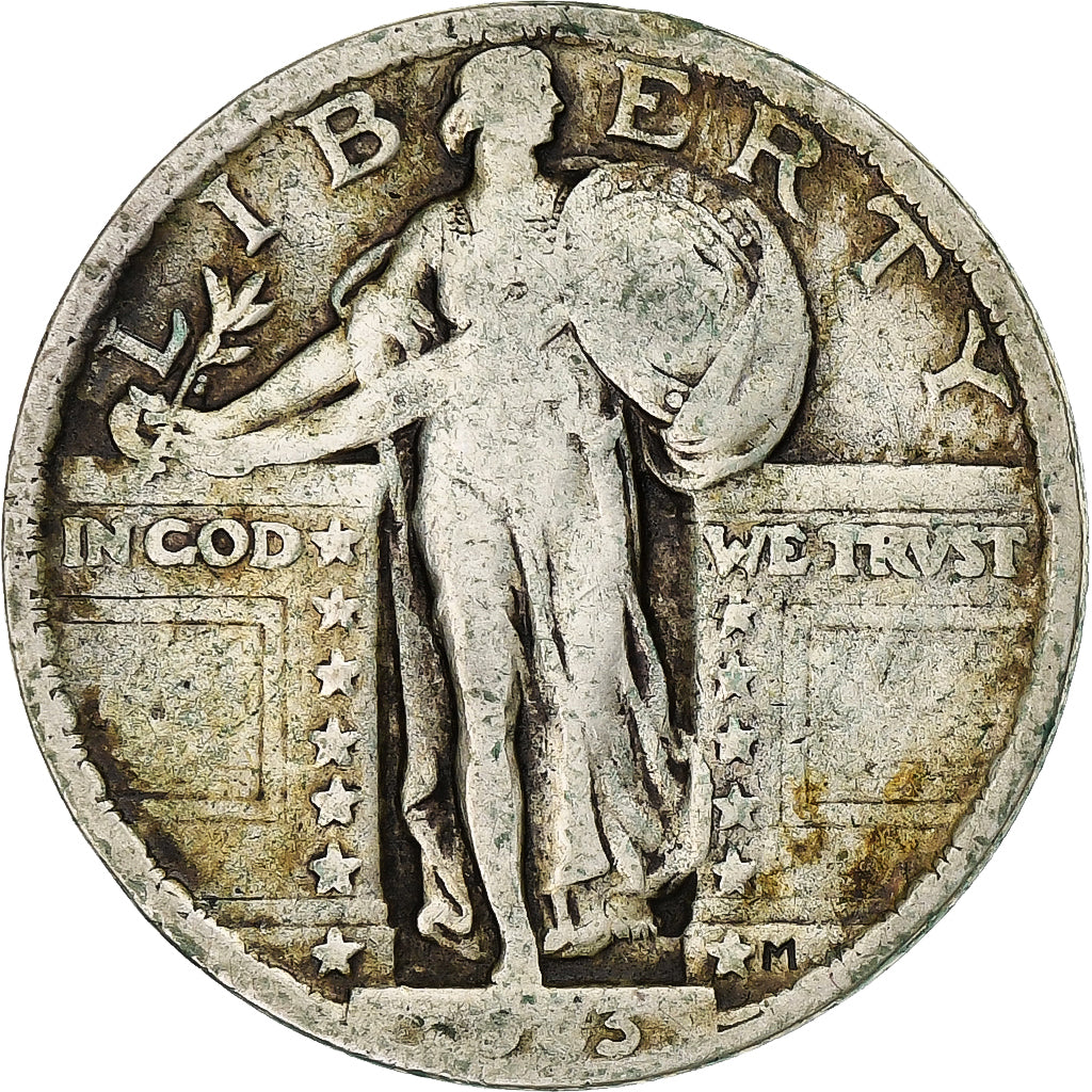 Vereinigte Staaten, Quarter, Standing Liberty, 1923, Philadelphia, Silber, SGE+