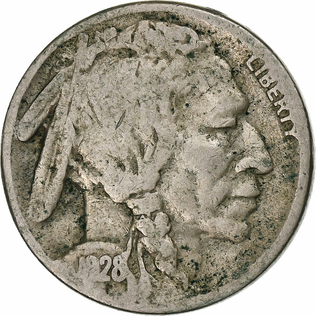Stati Uniti, 5 Cents, Buffalo, 1928, San Francisco, Nichel, MB, KM:134