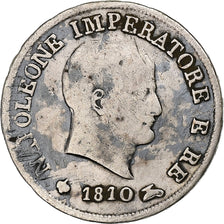 Kingdom of Italy, Napoleon I, 10 Soldi, 1810, Milan, Srebro, VF(20-25)