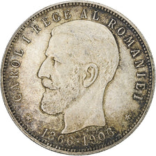 Roemenië, Carol I, 5 Lei, 1906, Brussels, Zilver, ZF, KM:35