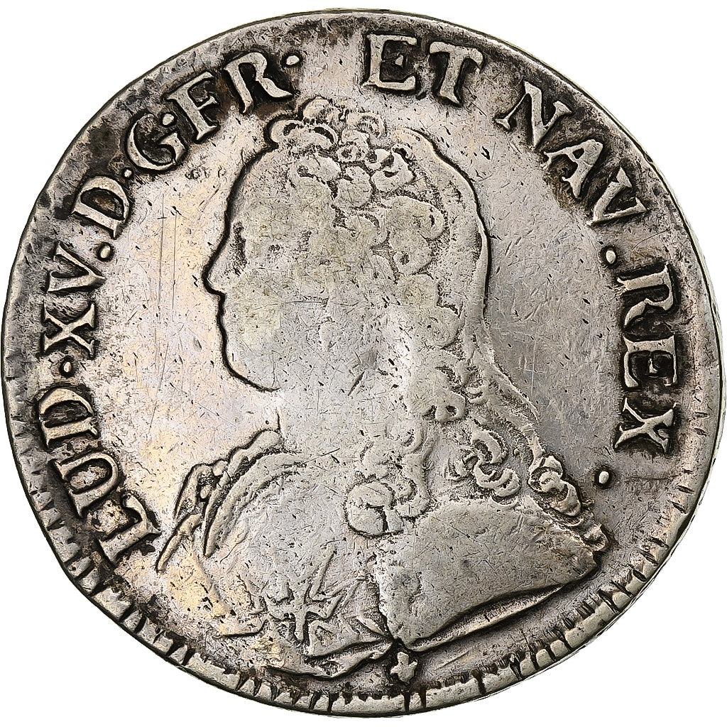 France, Louis XV, Ecu aux branches d'olivier, 1731, Bordeaux, Silver, VF(30-35)