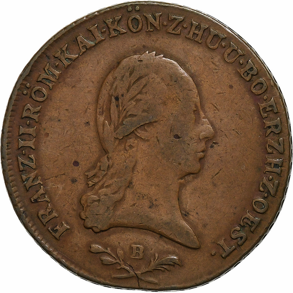 Áustria, Franz II, 6 Kreuzer, 1800, Kremnica, Cobre, VF(30-35), KM:2128