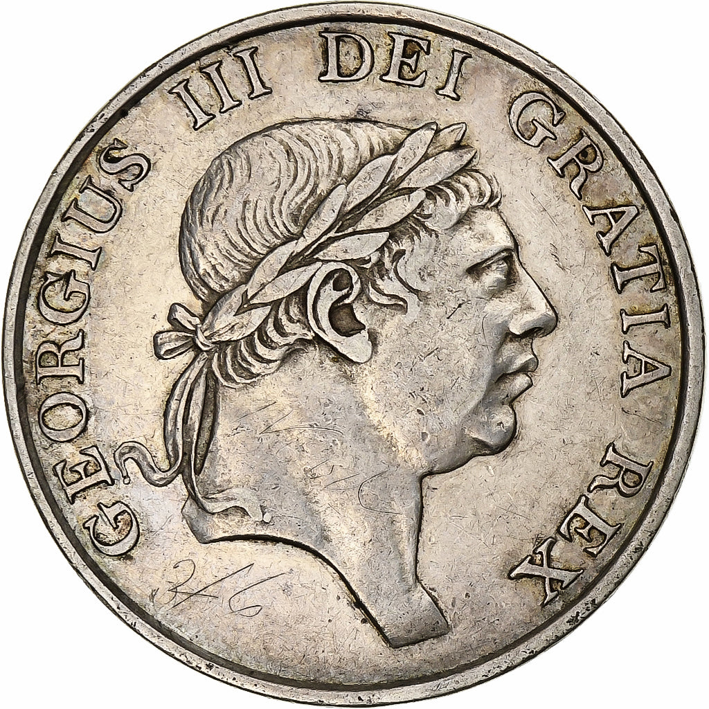 Reino Unido, George III, 3 Shillings token, 1812, Bank of England, Prata