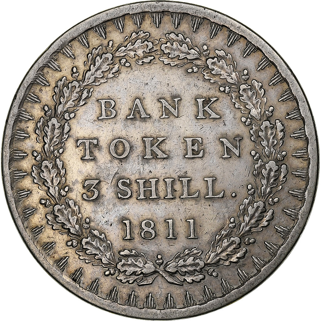 United Kingdom, George III, 3 Shillings token, 1811, Bank of England, Silber