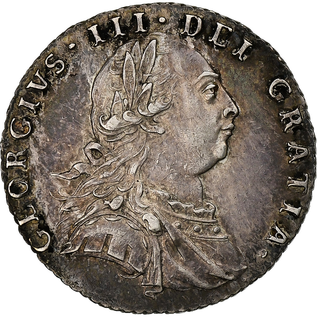 Regno Unito, George III, 6 Pence, 1787, London, Argento, SPL, Spink:3748