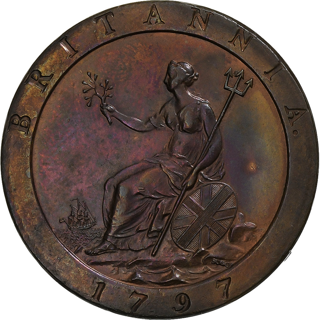 United Kingdom, George III, Penny, 1797, Soho, Copper, MS(60-62), Spink:3777
