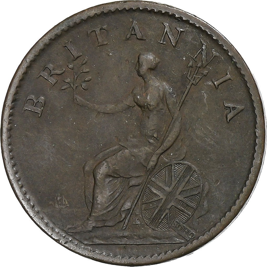 Regno Unito, George III, Farthing, 1807, Soho, Rame, BB, Spink:3782, KM:661